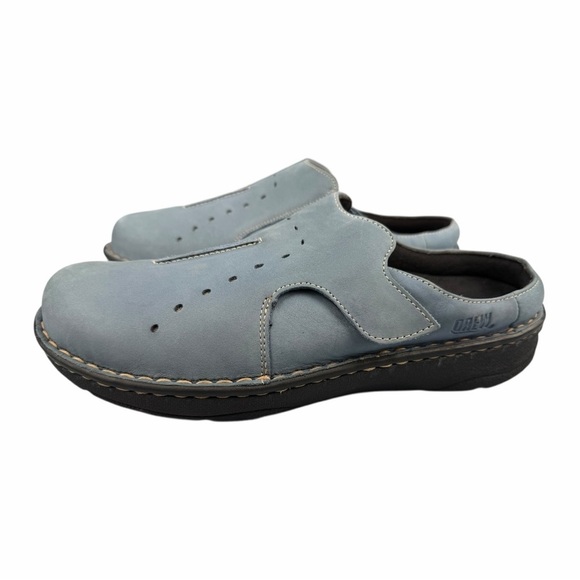 Drew Men’s Juniper 8.5 WW Blue Genuine Leather Supportive Adjustable Strap Mules main image 6